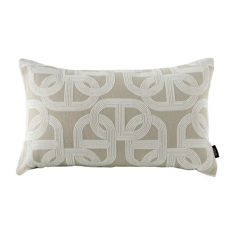 Afralia™ Geometric Jacquard Cushion Cover | Modern Light Luxury Pillowcase | Decorative Home Accent