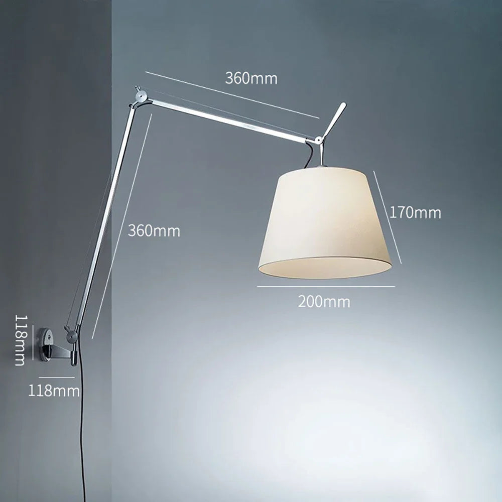 Afralia™ Adjustable Industrial Wall Light for Bedside, Study, Office, Living Room