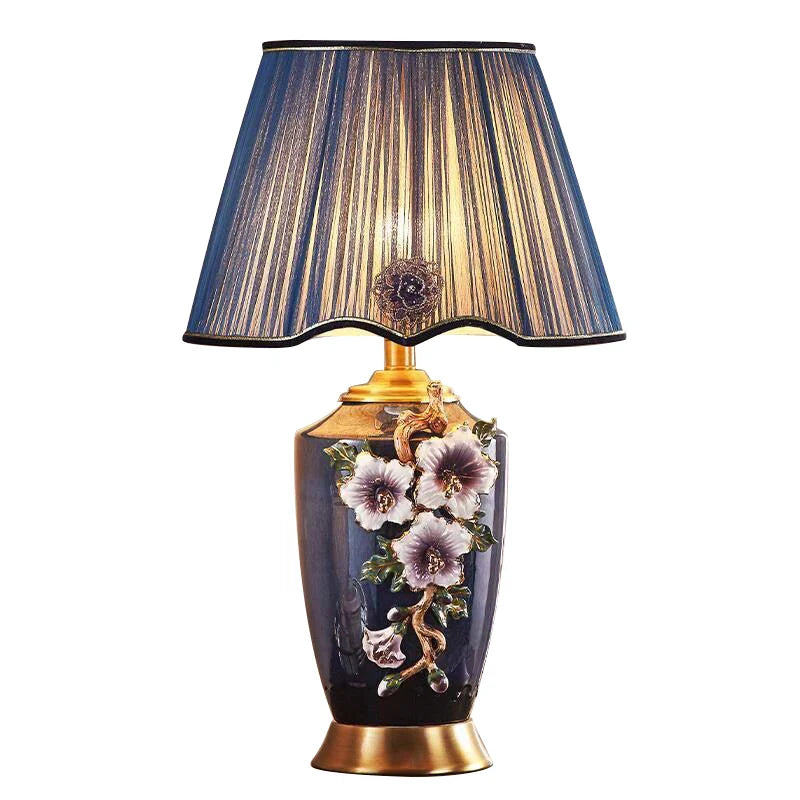 Afralia™ Luxury Brass Ceramics Table Lamp LED for Home Living Room Bedroom