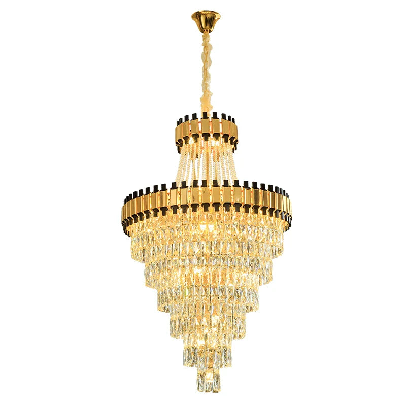 Afralia™ Crystal Chandelier: Modern Luxury for Duplex Villa, Hotel, Club, and Banquet Hall