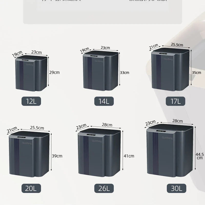 Afralia™ 20L Smart Sensor Trash Can: Luxury Garbage Bucket for Kitchen, Bathroom, and Toilet