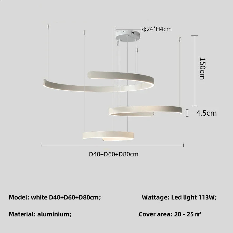 Afralia™ Black LED Chandelier Pendant Light for Foyer Stairs Bar, Minimalist Indoor Hanging Lamp