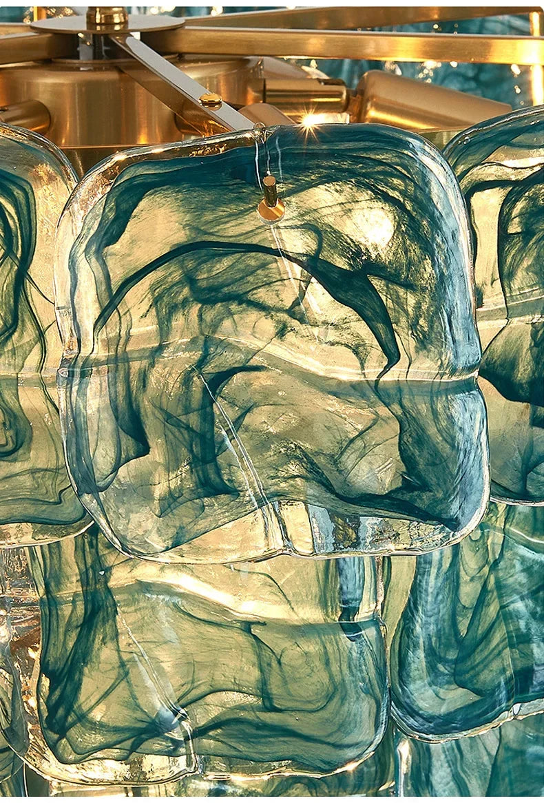 Afralia™ Murano Glass Chandelier Light Modern Living Dining Room Ceiling Lamps