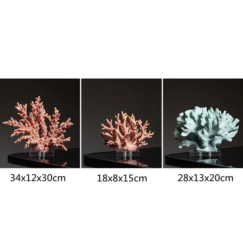 Afralia Coral Resin Ornaments: Artificial Coral Decor for Home Decor Accessories