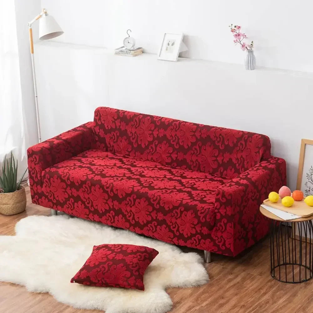 Afralia™ 3D Solid Embossed Thick Sofa Cover Slipcovers - Spandex Stretch Couch Case