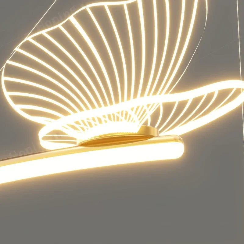 Afralia™ Butterfly Design Ceiling Chandelier: Modern Minimalist Pendant Lamp for Home Decor