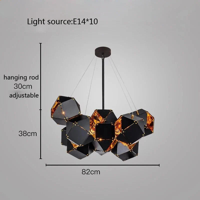 Afralia™ Cube LED Pendant Light: Art Deco Hanging Lamp for All-Match Style