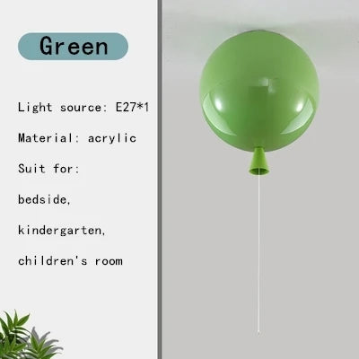 Afralia™ LED Balloon Ceiling Lamp: New Nordic Style for Children's Room, E27 Indoor Lighting Fixtures