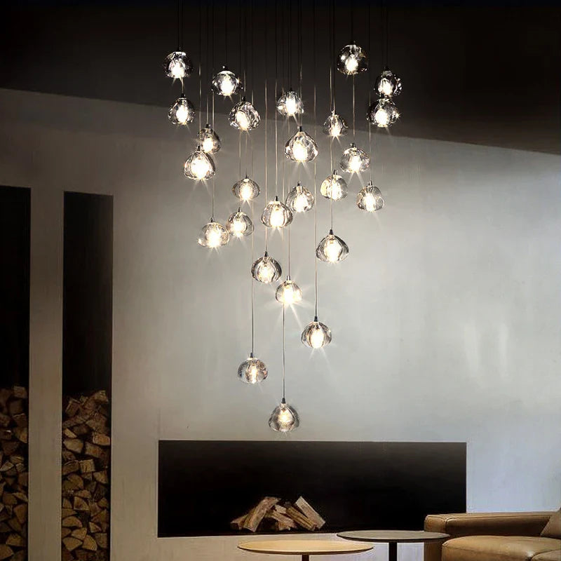 Afralia™ Crystal LED Chandelier for Luxe Living Spaces