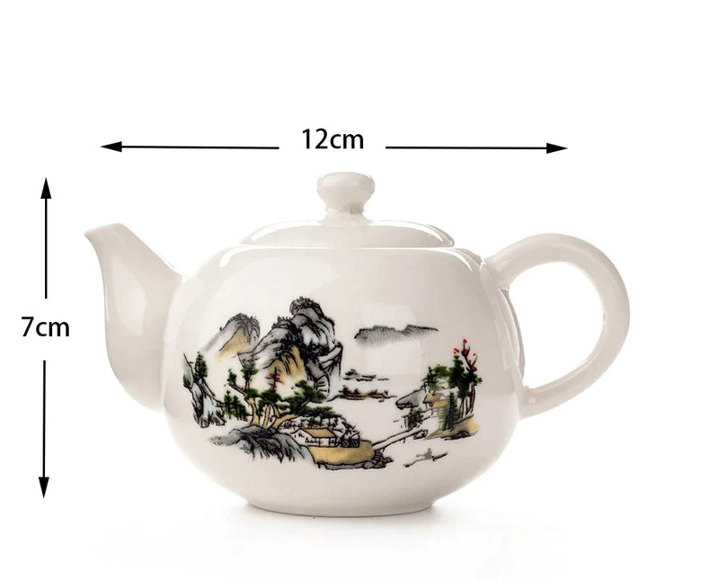 Afralia™ Dehua Clay Kung Fu Tea Set Teapot Gaiwan Samovar Coffeeware Teaware Bar