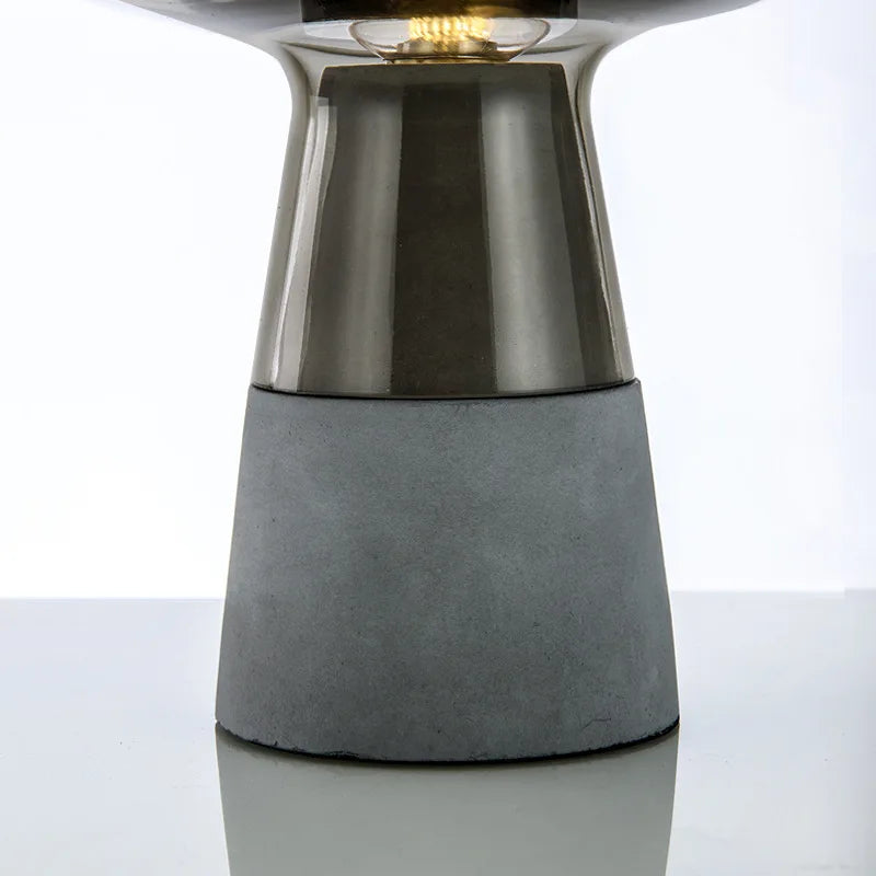 Nordic Concrete Table Lamp in Gray - Afralia™ Contemporary Glass Table Light