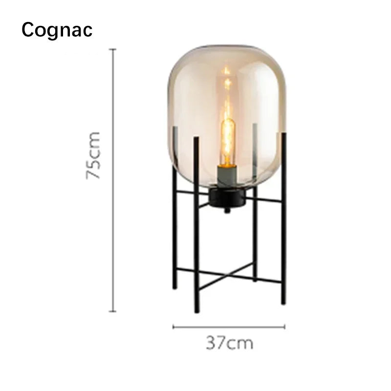 Afralia™ Modern Glass LED Floor Lamp for Living Room, Bedroom, Dining, and Home Decor