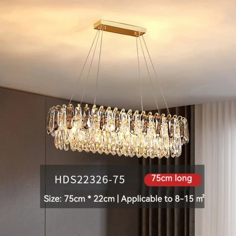 Afralia™ Gold Crystal Chandelier: Luxury Lighting for Dining Living Bedroom Kitchen Island