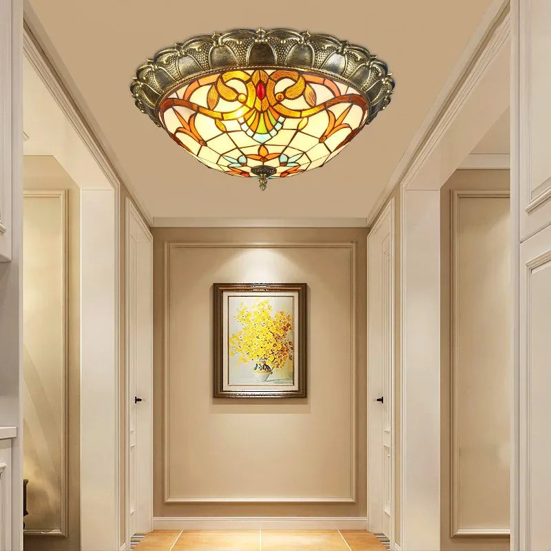 Afralia™ Bohemian Glass Ceiling Light: European Baroque Style for Home Decor & LED Lighting.