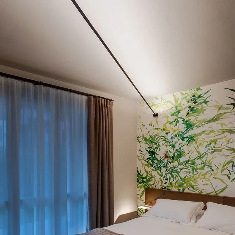 Afralia™ Skyline LED Chandelier: Black White RGB Colorful Strips Wall Lamp for Living Bedroom Bar