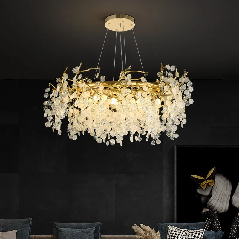 Afralia™ Luxury Crystal Ceiling Chandelier: Modern Tree Design for Living Room, Bedroom, and Hall