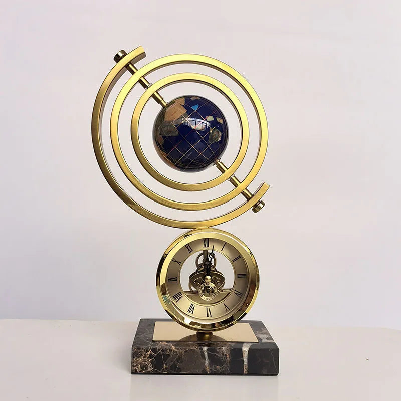 Afralia™ Clock Globe Decoration: Elegant Office & Living Room Home Decor