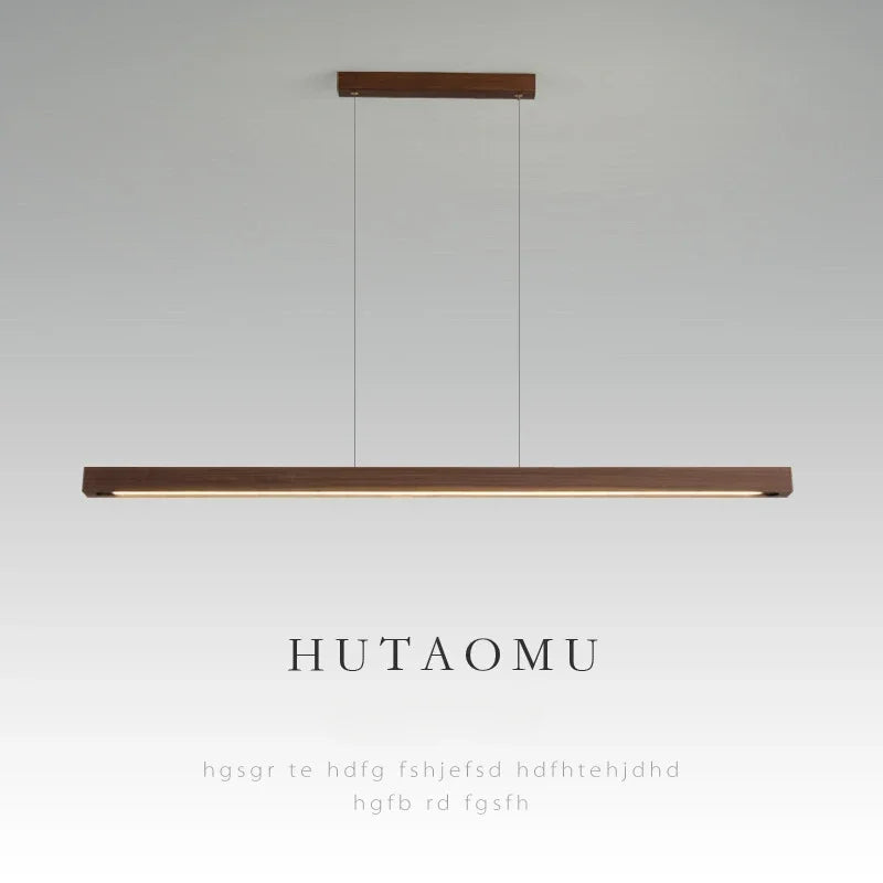 Afralia™ Wood LED Pendant Chandelier for Living Dining Room Kitchen