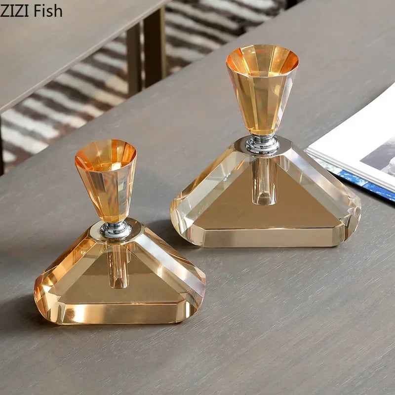 Afralia™ Amber Crystal Perfume Bottle - Creative Aromatherapy Essential Oil Container