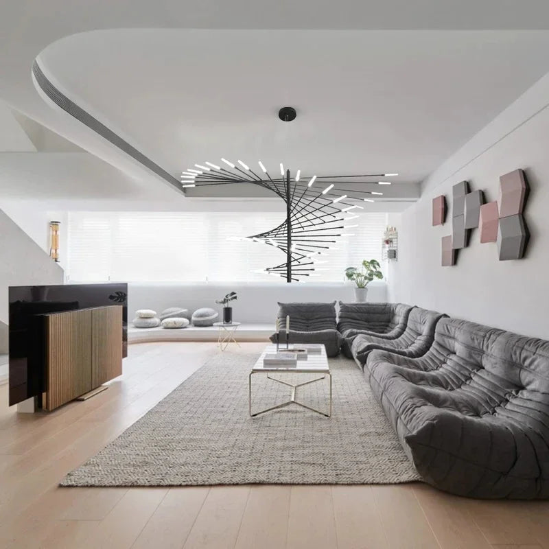 Afralia™ Fireworks LED Chandelier Light for Indoor Living Dining Bedroom Hall Decor