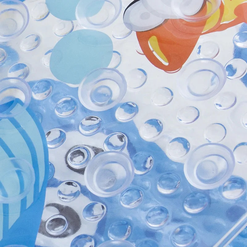 Afralia™ Cartoon Non-Slip Bathroom Mat with Suction Cup for Child Bathtub Eco-Friendly