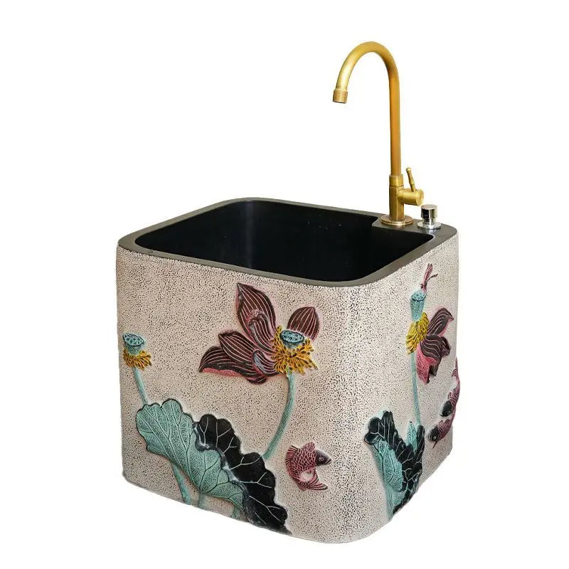 Afralia™ Outdoor Hand Washing Pool for Courtyard, Balcony, and Household Cleaning
