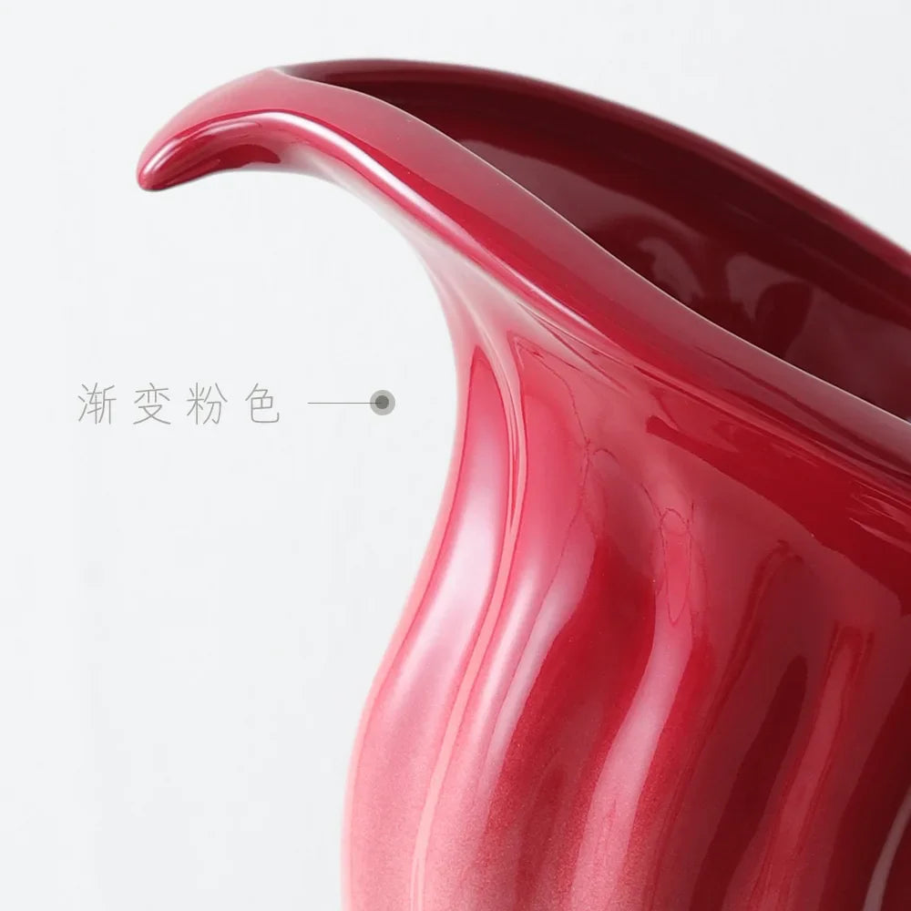 Afralia™ Calla Lily Gradient Ceramic Vase Handicrafts Home Decoration