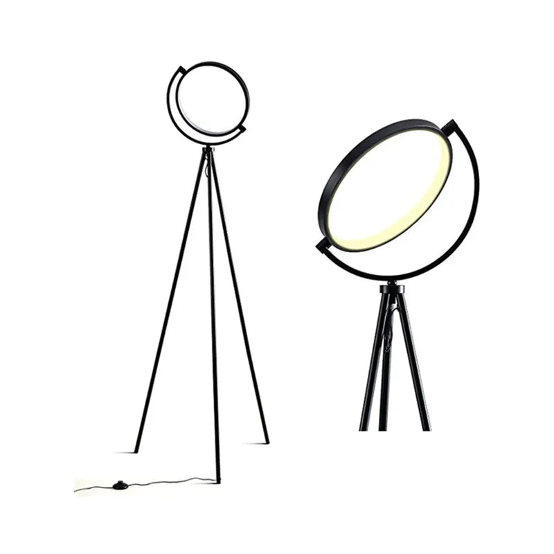 Afralia™ Modern Circle LED Floor Lamp for Bedroom Living Room Decor