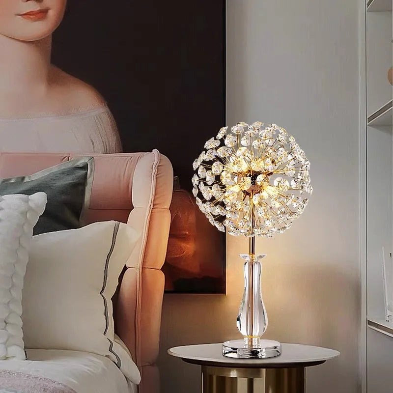 Afralia™ Sunflower Crystal Floor Lamp: Modern LED Standing Light for Bedroom & Living Room Decor