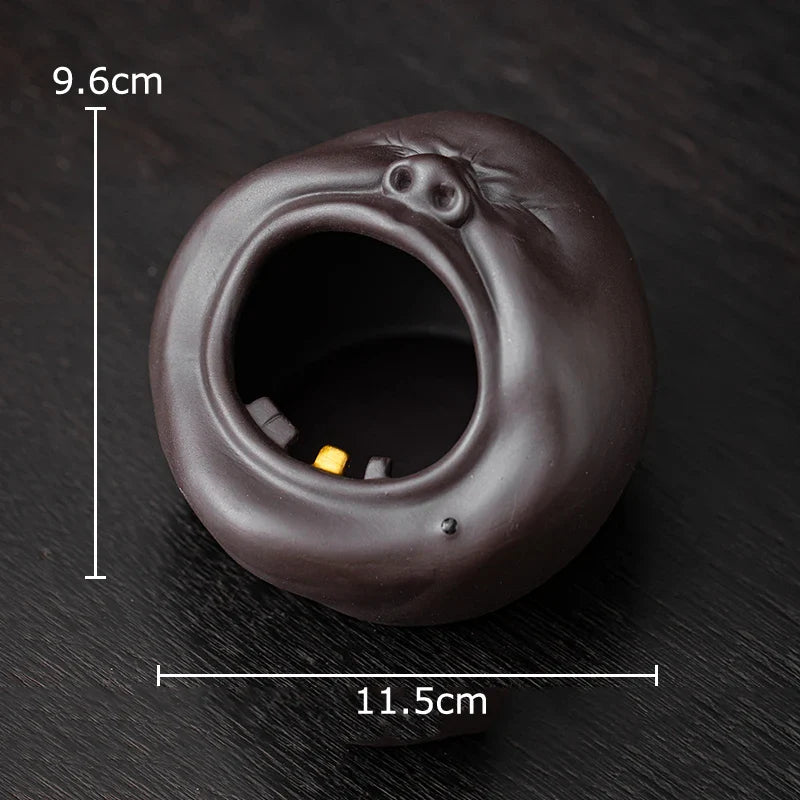 Afralia™ Yawning Figures Ashtray: Creative Purple Clay Smoking Accessory for Weed
