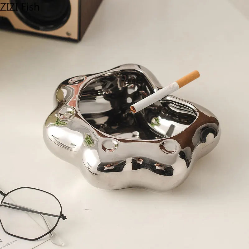 Afralia™ Cat Paw Porcelain Ashtray | Ceramic Smoking Accessories | Unique Gift for Him