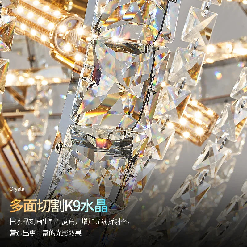 Afralia™ Crystal Chandelier: Modern Luxury for Living, Dining, Bedroom