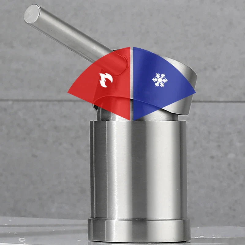 Afralia™ Brushed Stainless Steel Bathroom Faucet - Deck Mounted Basin Mixer Tap