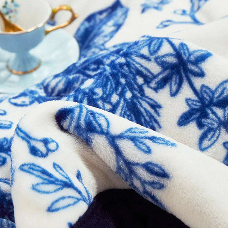 Afralia™ Cozy Flannel Plush Blanket - All Seasons Sofa Cover & Bed Sheet for Queen Double