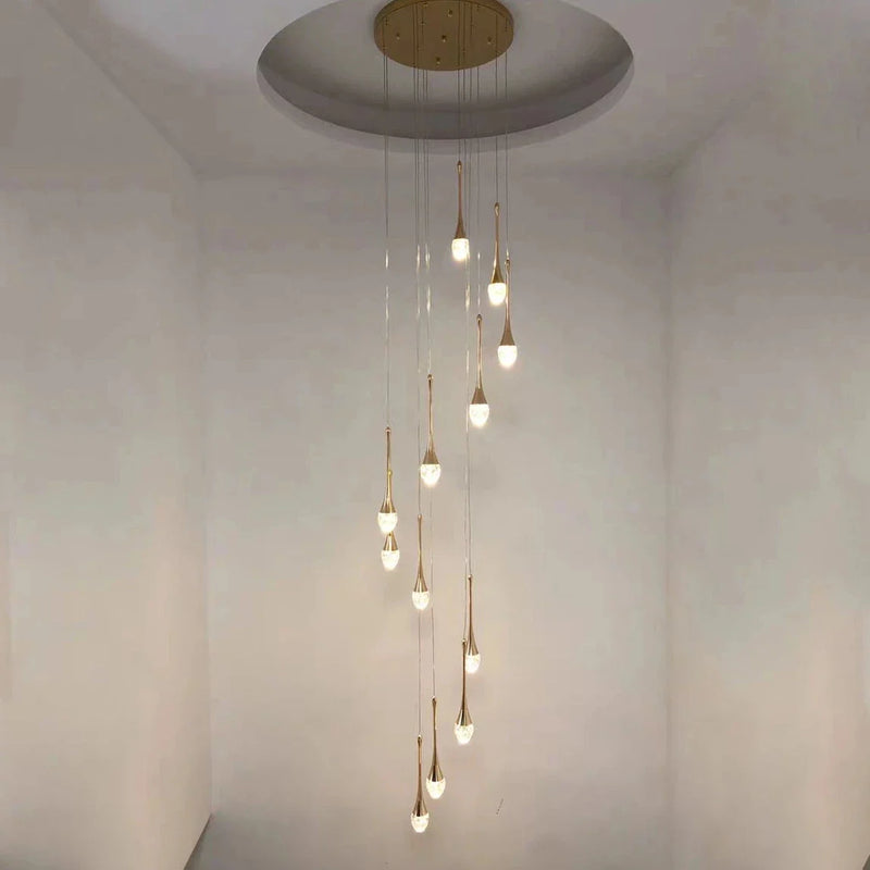 Afralia™ Crystal LED Chandeliers: Elegant Staircase Hanging Lights for Luxe Living Spaces