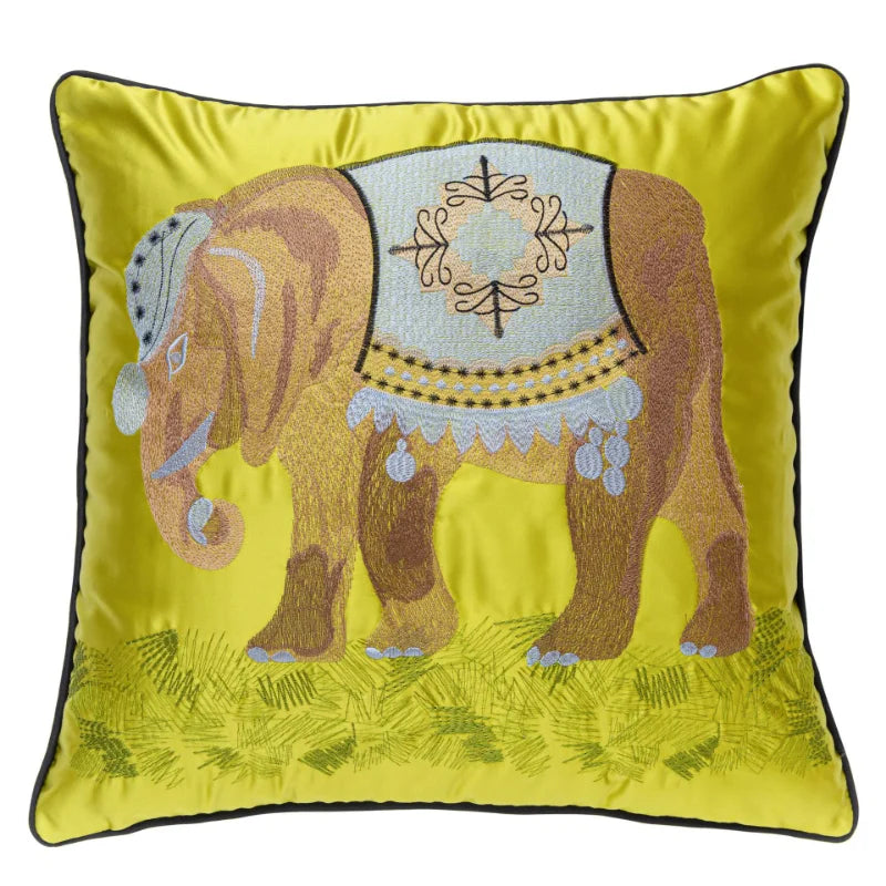 Afralia™ Elephant Embroidery Sofa Cushion Covers: Decorate Your Living Space with High Quality