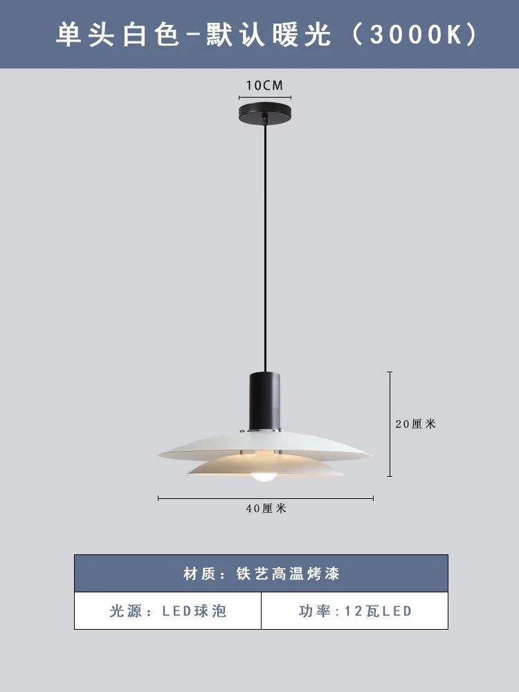 Afralia™ Nordic Medieval LED Pendant Lights: Industrial Black/White/Beige for Bar, Bedroom, Kitchen, Studio
