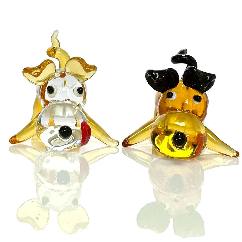 Afralia™ Crystal Cartoon Puppy Figurine Table Decor - Girl's Favorite Xmas Gift