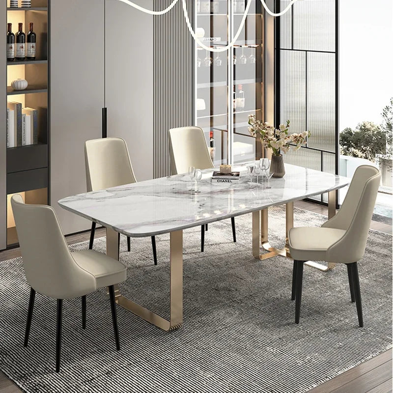 Afralia™ Nordic Living Leather-Seated Chair with Supportive Backrest for Kitchen and Reception
