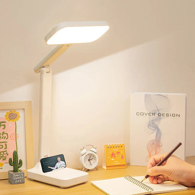 Afralia™ LED Desk Lamp: Dimmable Touch Night Light, USB Rechargeable, Eye Protection, Foldable Table Lamp.