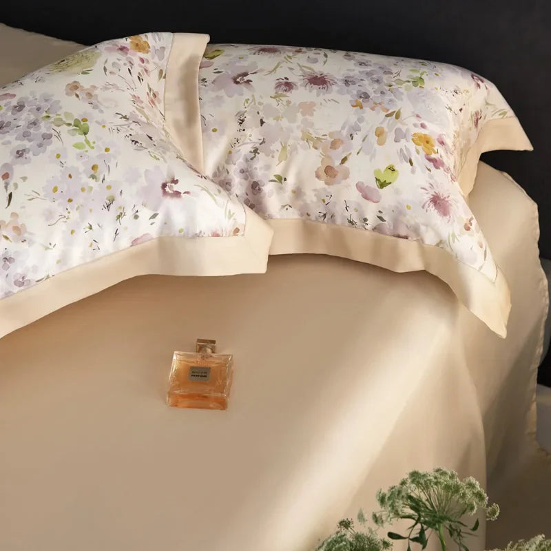 Afralia™ Floral Print Summer Quilt Bedding Set with Sheet & Pillowcases