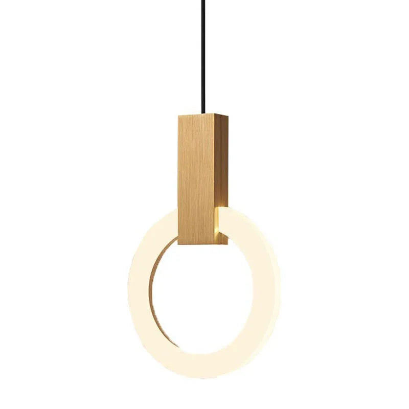 Afralia™ Modern Nordic Bedroom Circle Ring Chandelier LED Pendant Lighting