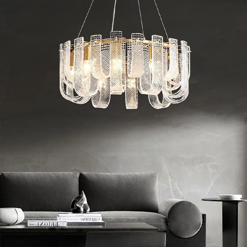 Afralia™ Modern Ring Chandelier: Designer Lustre Pendant Light for Home Décor