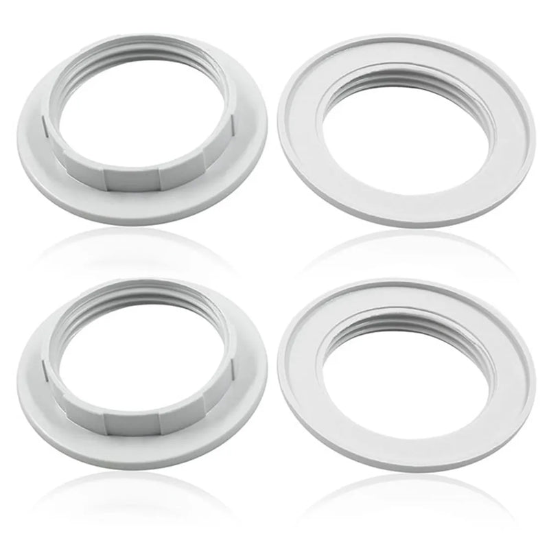 Afralia™ Black White E27 Light Socket Ring 40mm Collar Rings for Glass Shade