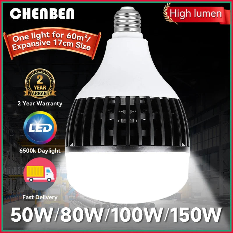 Afralia™ High Power E27 LED Bulb, Super Bright Round Shape Indoor Lamp for Home Decor