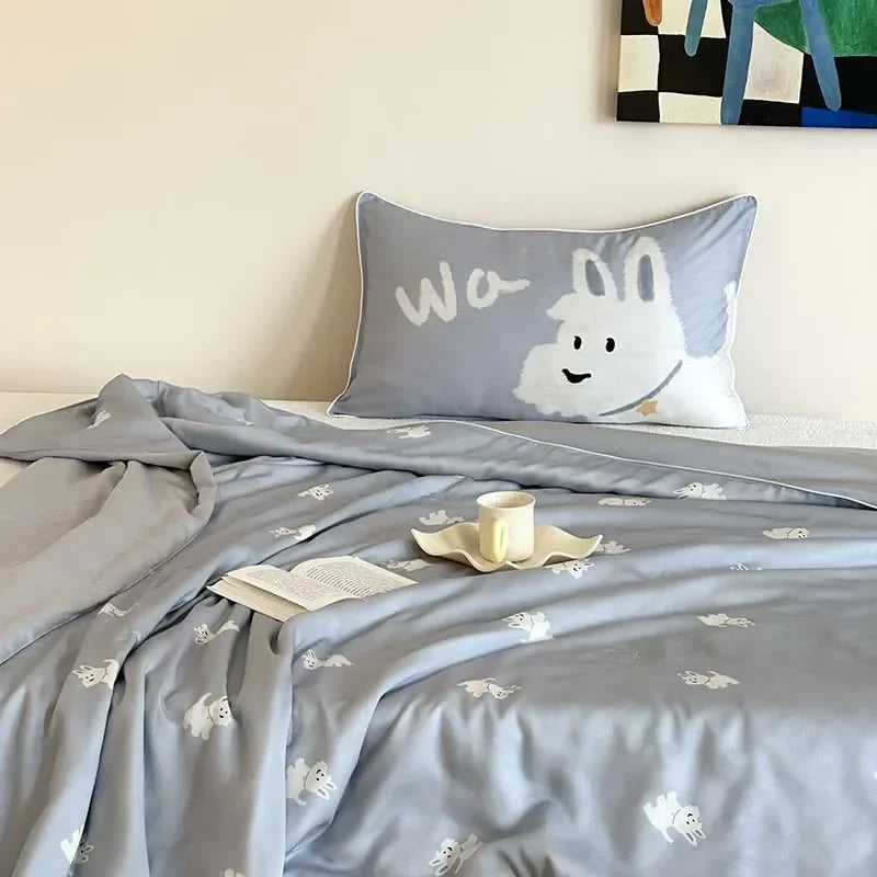 Afralia™ Silky Lyocell Summer Quilt - Skin-friendly Cooling Thin Duvet for Children & Adults