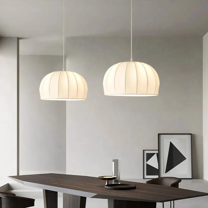 Afralia™ Elegant Silk Pendant Light for Dining Living Bedroom