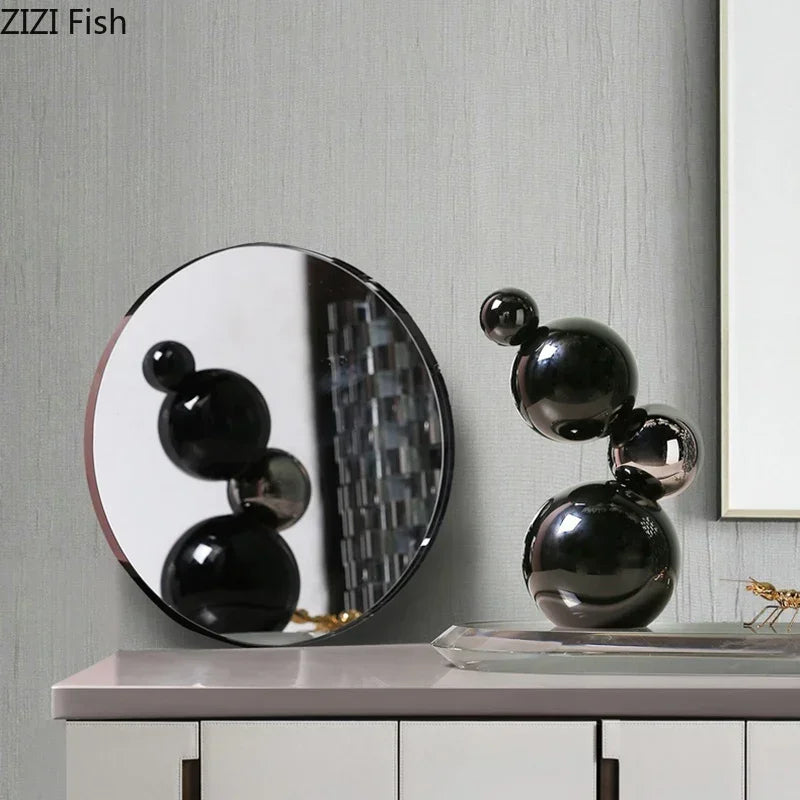 Afralia™ Spherical Crystal Ball Ornaments for Desk Decoration and Abstract Artwork