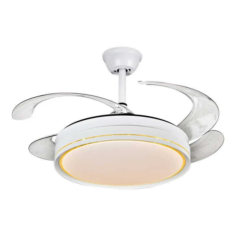 Afralia™ Decor LED Ceiling Fans with Remote Control for Living Room, Bedroom, Dining Room