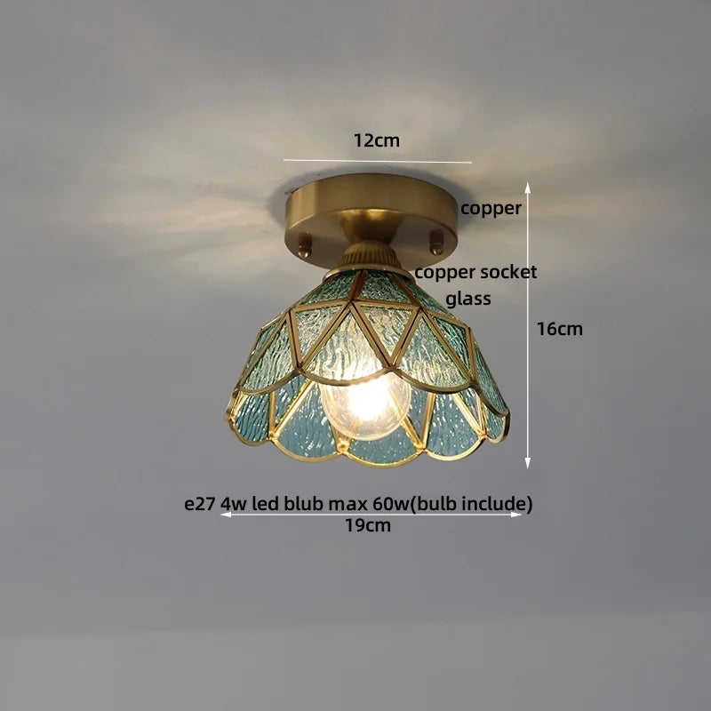 Afralia™ Glass Flower LED Ceiling Lights - Modern Nordic Canopy Lamparas Techo